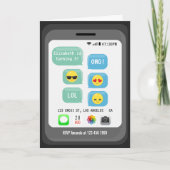 Emoji Birthday Party Einladung (Vorderseite)