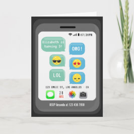 Emoji Birthday Party Einladung