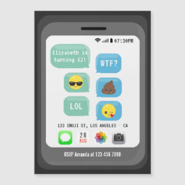 Emoji Birthday Party Magneteinladung