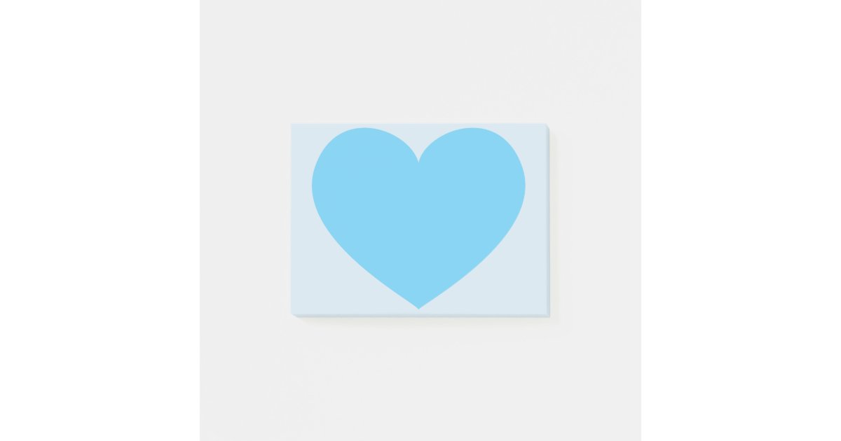 Emoji Blaues Herz Post It Post It Klebezettel Zazzle De