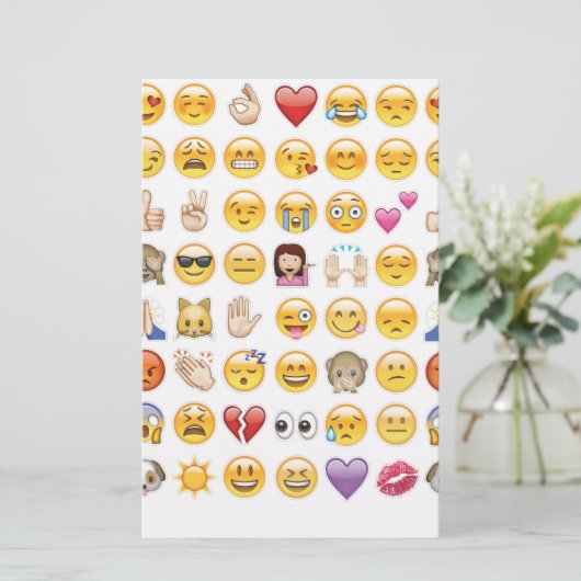 Emoji Briefpapier (Stehend Vorderseite)