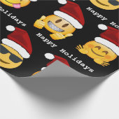 Emoji Christmas Geschenkpapier (Ecke)