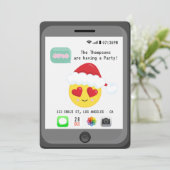 Emoji Christmas Party Einladung (Stehend Vorderseite)