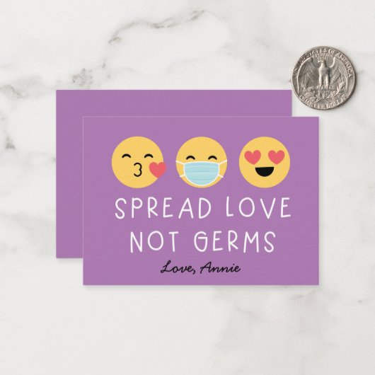 Emoji Classroom Valentine Mitteilungskarte (Vorderseite/Rückseite Beispiel)