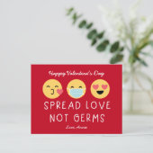 Emoji Classroom Valentine - Rot Postkarte (Stehend Vorderseite)