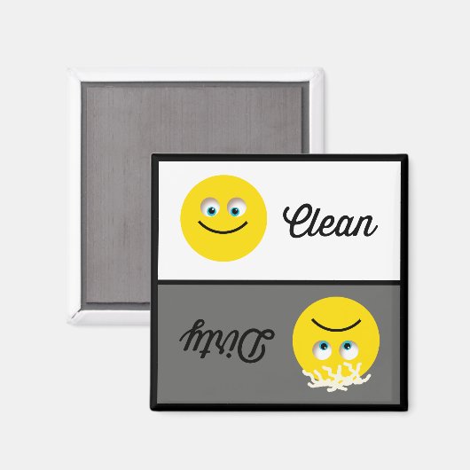 Emoji Clean Geschirrspülmaschine Magnet (Vorderseite/Rückseite)