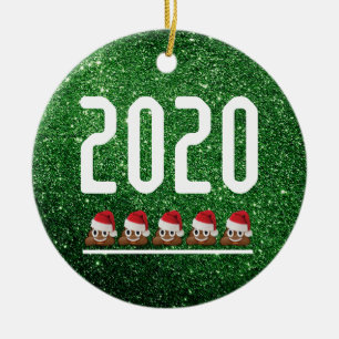 Emoji COVID Gekackt Weihnachten 2020 Keramik Ornament