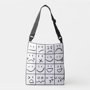 EMOJI CROSSBODY BAG TRAGETASCHEN MIT LANGEN TRÄGERN