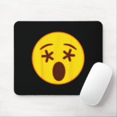 Emoji Crossed Out Eyes Yellow Smile Face  Mousepad (Mit Mouse)