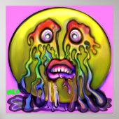 Emoji Cry Sad Rainbow Tränen Graphic Art Print Poster (Vorne)