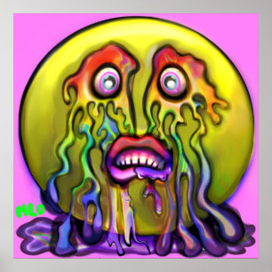 Emoji Cry Sad Rainbow Tränen Graphic Art Print Poster