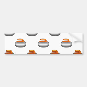 Emoji Curling Stone Autoaufkleber