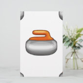 Emoji Curling Stone Briefpapier (Stehend Vorderseite)