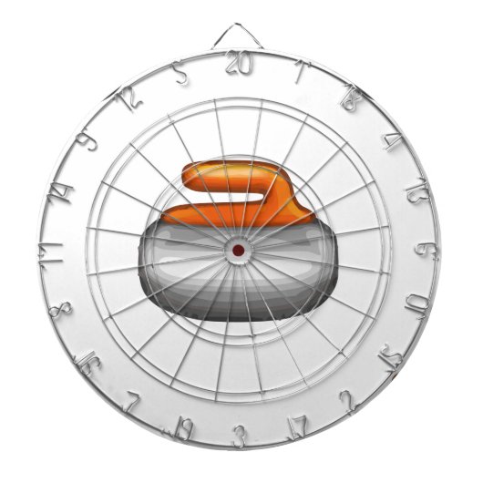 Emoji Curling Stone Dartscheibe (vorne)