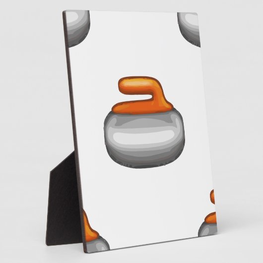 Emoji Curling Stone Fotoplatte (Seite)