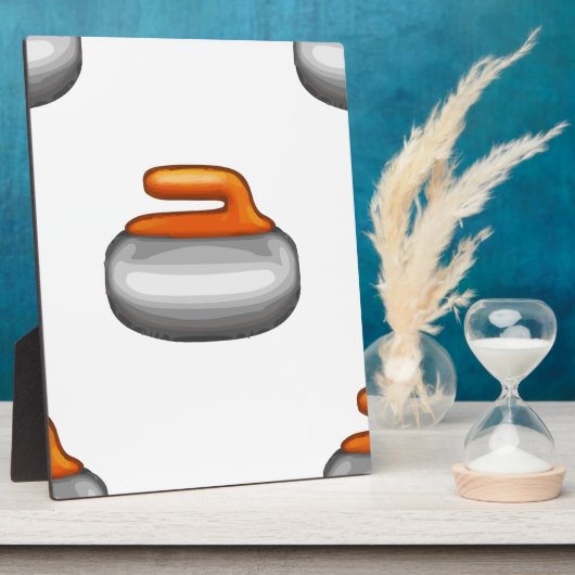 Emoji Curling Stone Fotoplatte (Seite)