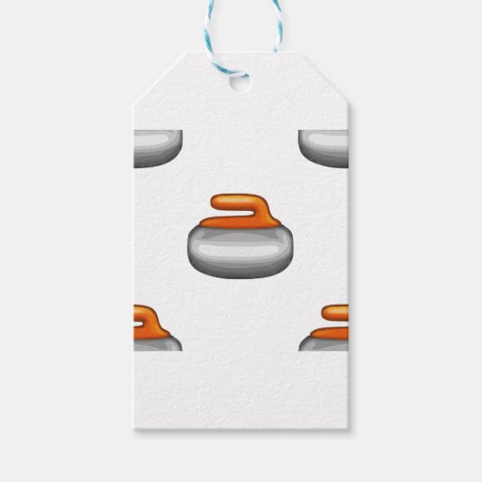 Emoji Curling Stone Geschenkanhänger (Vorderseite)