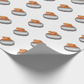 Emoji Curling Stone Geschenkpapier (Ecke)