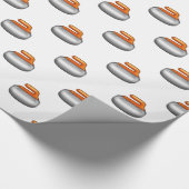 Emoji Curling Stone Geschenkpapier (Ecke)