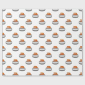Emoji Curling Stone Geschenkpapier (Flach)
