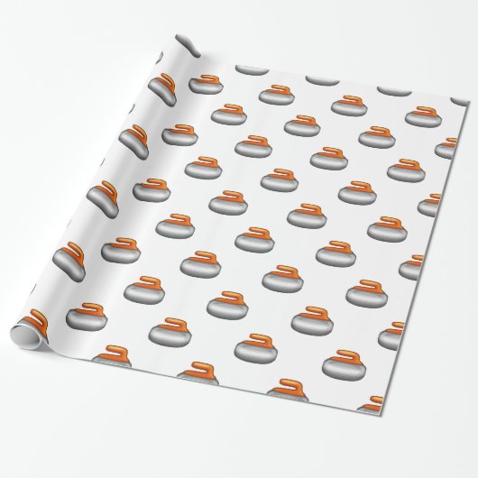Emoji Curling Stone Geschenkpapier (Ungerollt)