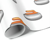 Emoji Curling Stone Geschenkpapier (Rolleneckpunkt)