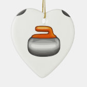 Emoji Curling Stone Keramikornament (Rechts)