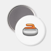 Emoji Curling Stone Magnet (Vorderseite/Rückseite)
