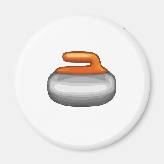Emoji Curling Stone Magnet (Vorne)