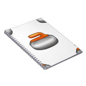 Emoji Curling Stone Notizblock (Rechte Seite)