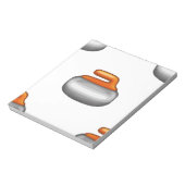 Emoji Curling Stone Notizblock (Rotiert)