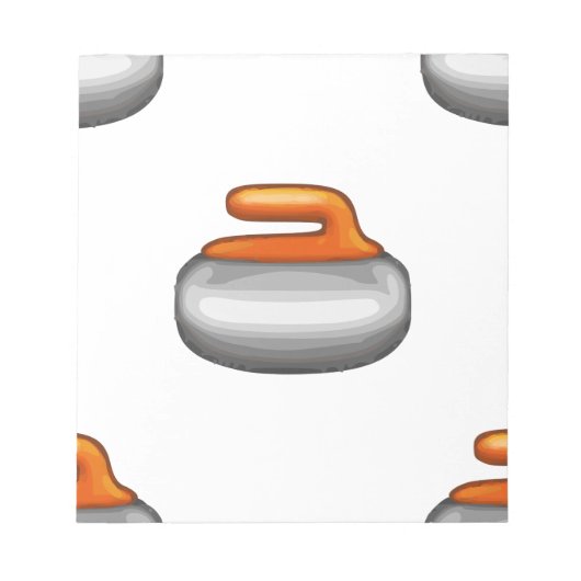 Emoji Curling Stone Notizblock (Vorderseite)