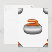 Emoji Curling Stone Postkarte (Vorne/Hinten)