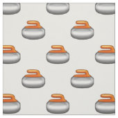 Emoji Curling Stone Stoff (Muster)