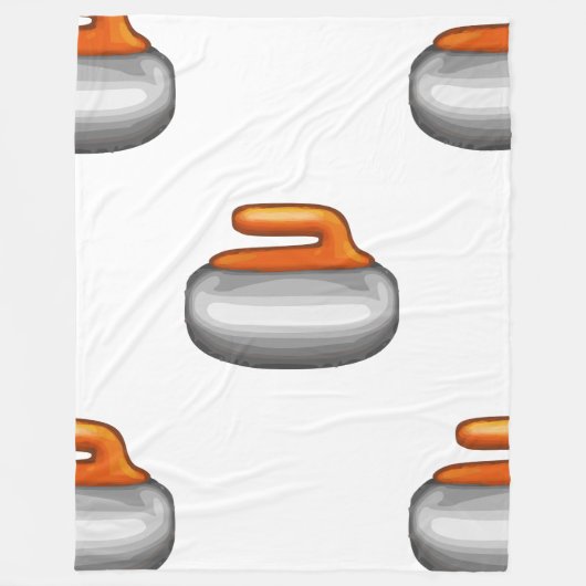 Emoji-Curlingstein-Decke Fleecedecke (Vorderseite)
