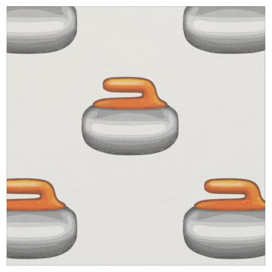 Emoji-Curlingstein-Stoff Stoff (Nahaufnahme)