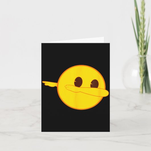 Emoji Dab Dabbing Gelbes Smiley-Gesicht  Karte (Vorderseite)