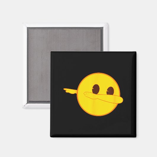 Emoji Dab Dabbing Gelbes Smiley-Gesicht Magnet (Vorderseite/Rückseite)