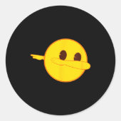 Emoji Dab Dabbing Gelbes Smiley-Gesicht Runder Aufkleber (Vorderseite)