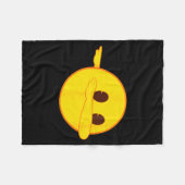Emoji Dab Dabbing Yellow Smile Face Fleecedecke (Vorderseite (Horizontal))