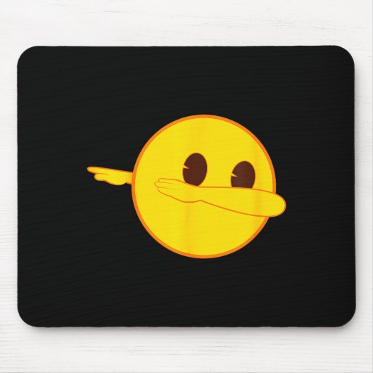 Emoji Dab Dabbing Yellow Smile Face Mousepad (Vorne)