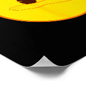 Emoji Dab Dabbing Yellow Smile Face  Poster (Ecke)