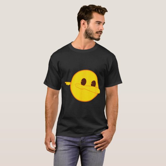Emoji Dab Dabbing Yellow Smile Face T-Shirt (Vorne ganz)