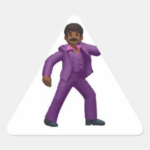 Emoji Dancing Man Dreieckiger Aufkleber