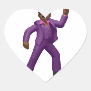 Emoji Dancing Man Herz-Aufkleber