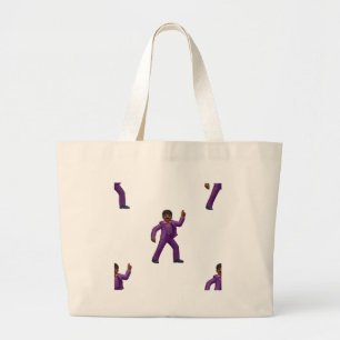 Emoji Dancing Man Jumbo Stoffbeutel