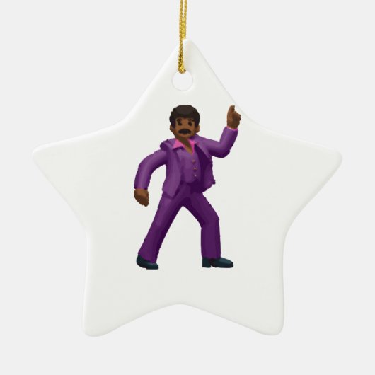 Emoji Dancing Man Keramik Ornament (Vorne)