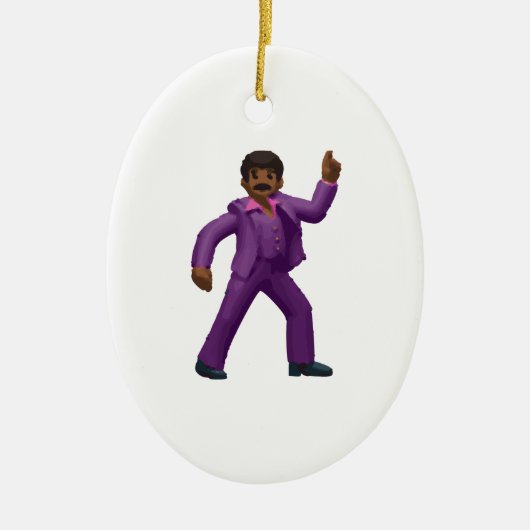 Emoji Dancing Man Keramik Ornament (Vorne)