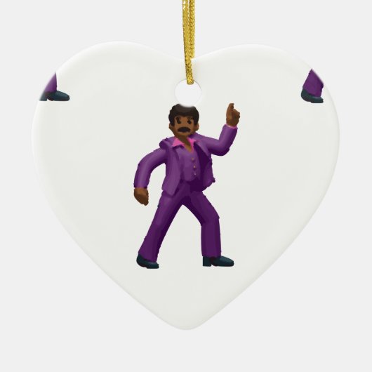 Emoji Dancing Man Keramikornament (Vorne)