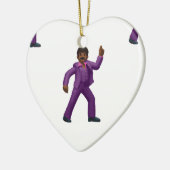 Emoji Dancing Man Keramikornament (Links)